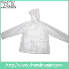 Yj-1057 Clear Transparente PVC Womens leichte Regenjacke Damen Regenbekleidung